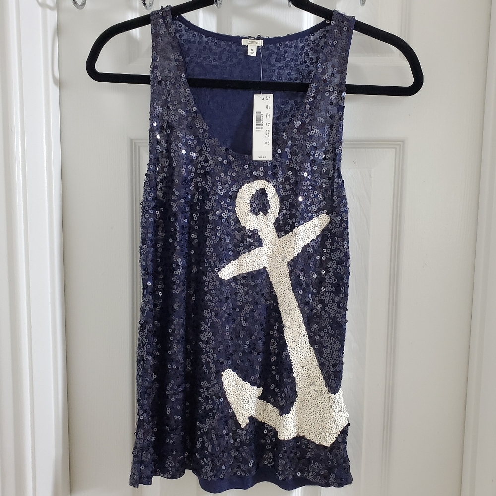 ❤Clearance❤ J. Crew Nautical Anchor Sequin Top